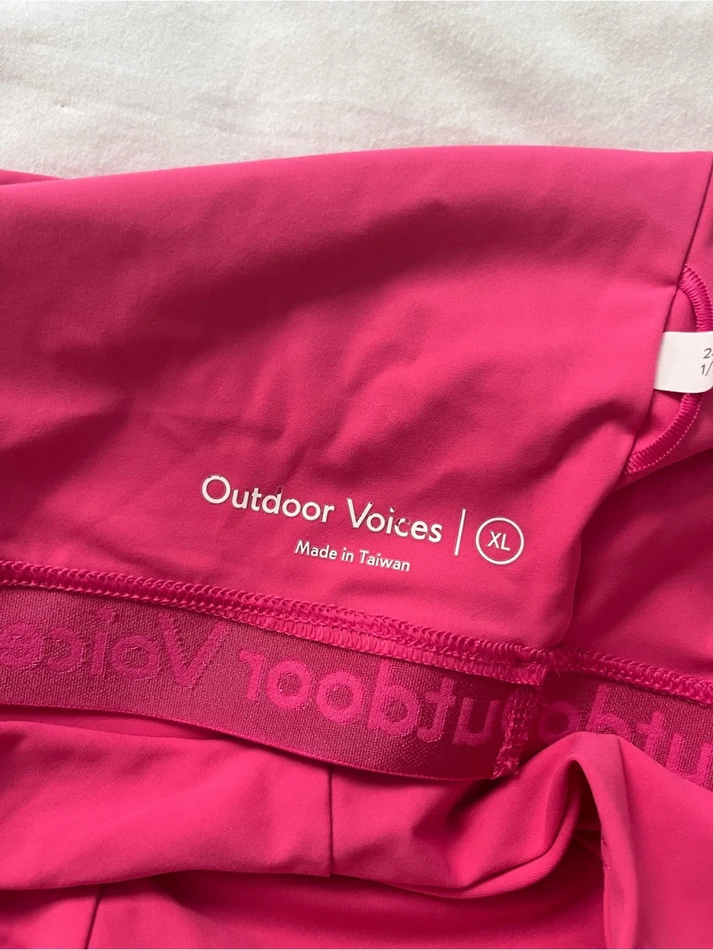 Outdoor Voices One Shoulder Dress Pink Colorblock Azalea Ruby Athleisure XL - Picture 5 of 9